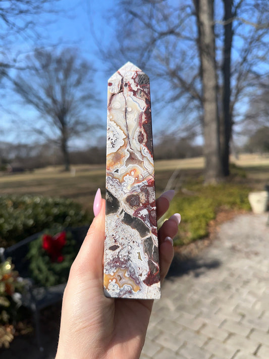 Crazy Lace Agate Tower*