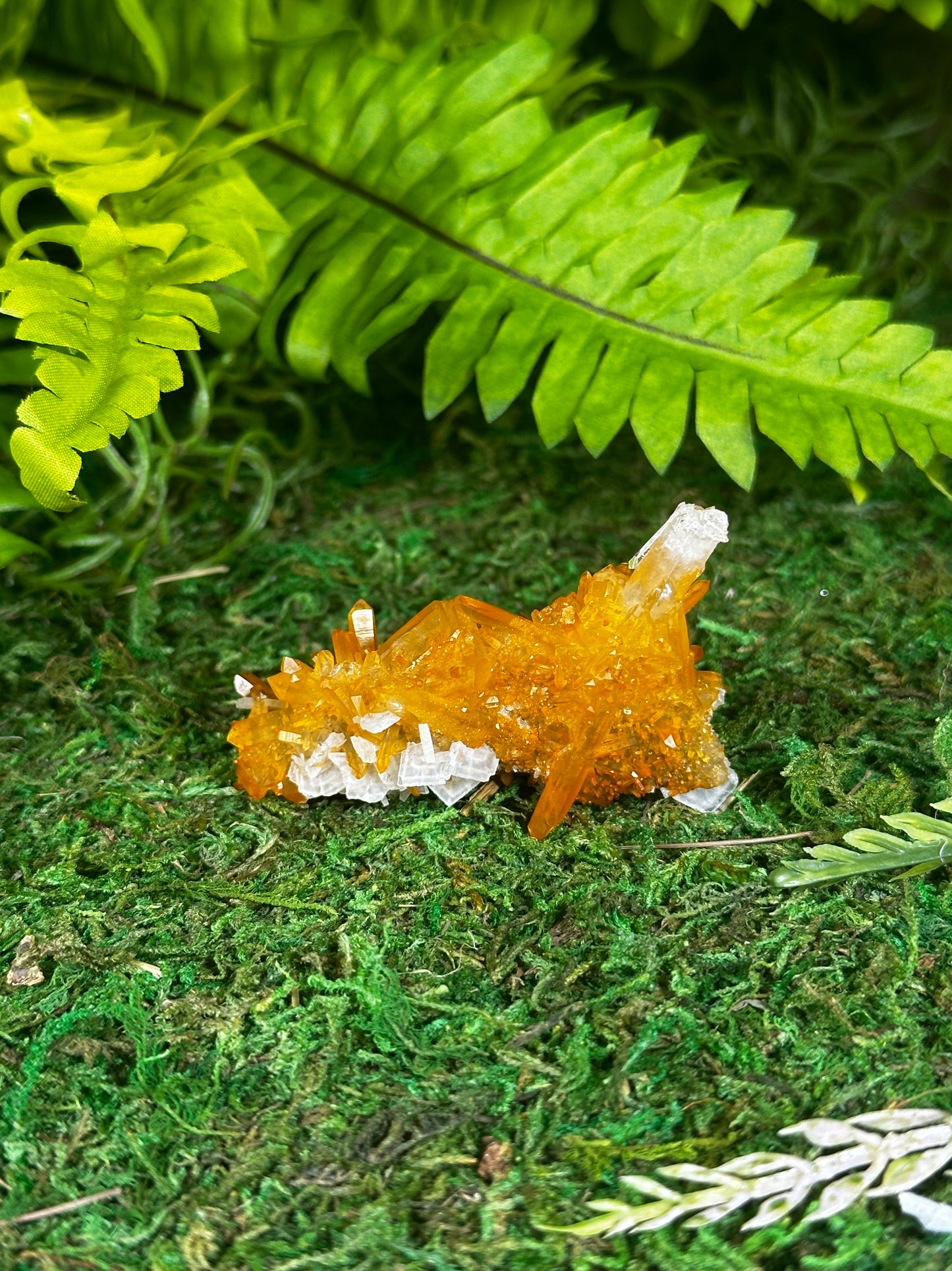 Tangerine Quartz with Dolomite Specimen