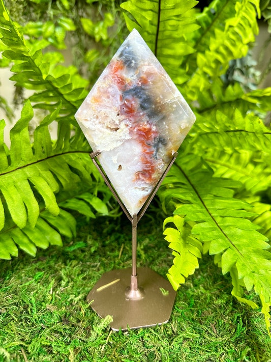 Rainbow Plume Agate Diamond