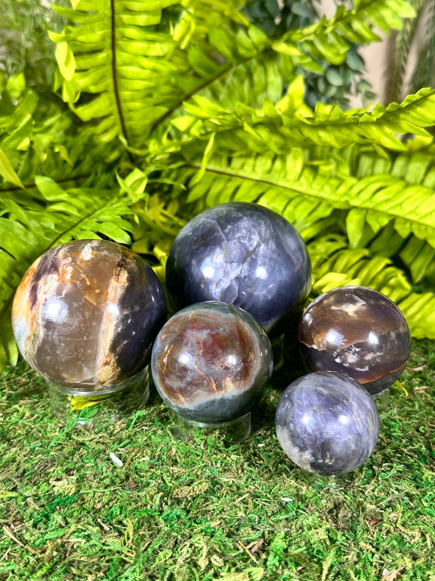 Purple Chalcedony Spheres