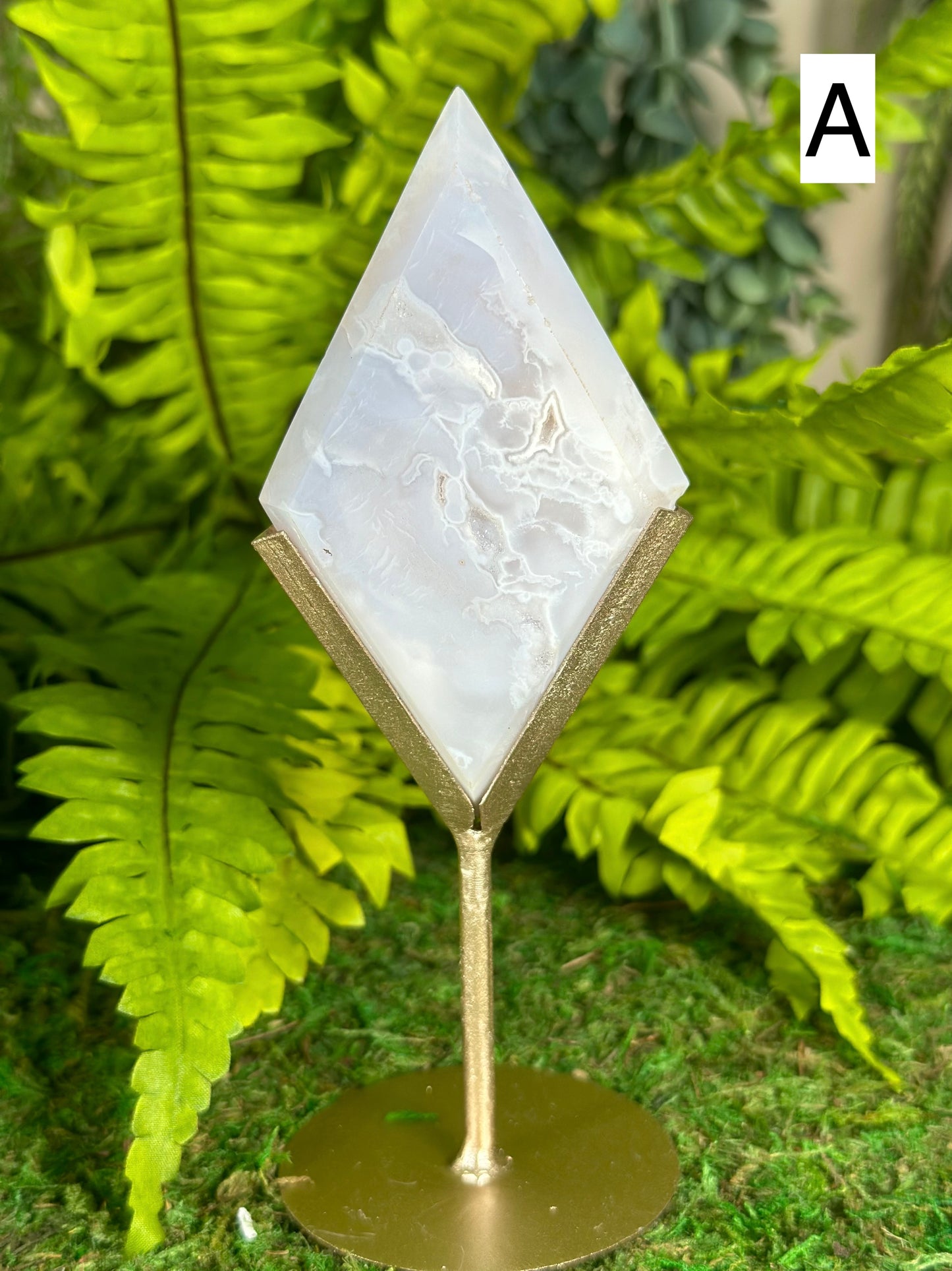 Blue Dendritic Agate Diamonds